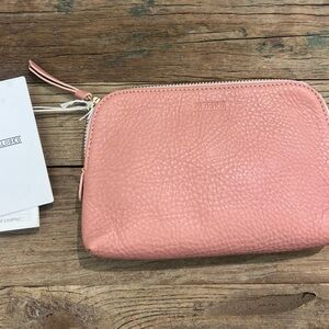 Closed Pink Leather Cosmetic Case